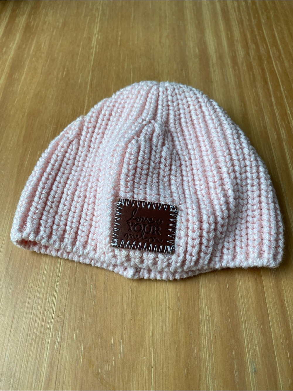 Love Your Melon Baby Pink Knit Beanie 0-6 Months